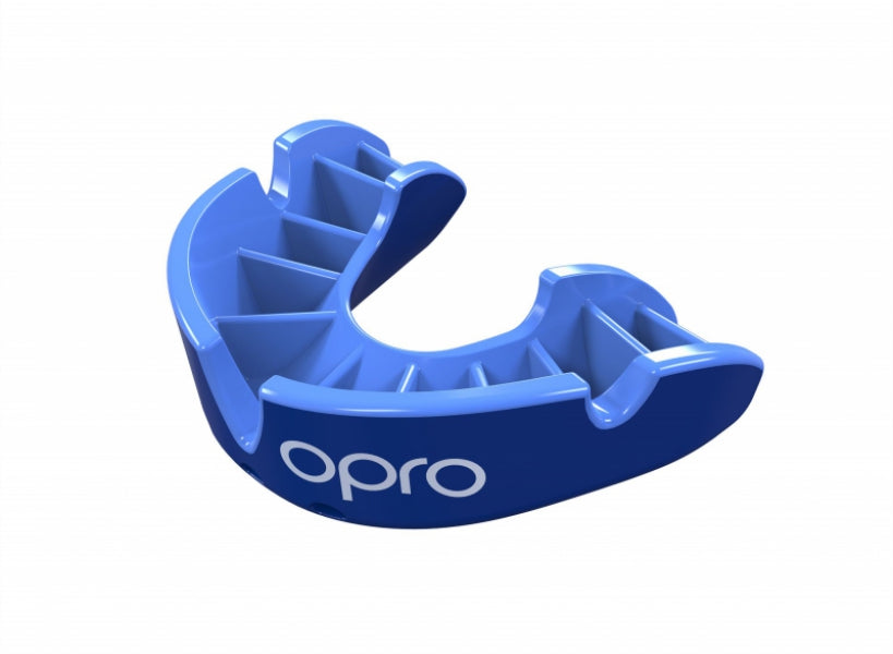 'OPRO' SILVER MOUTH GUARD (BLUE/LIGHT BLUE)