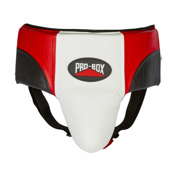 PRO-SPAR ABDO GUARD BLACK/RED/WHITE