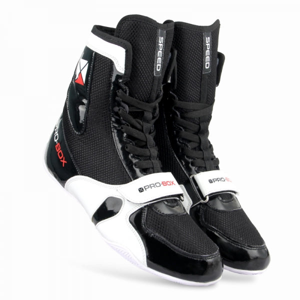 SPEED BOOTS BLACK-WHITE. SIZES: 7-14 *NEW*
