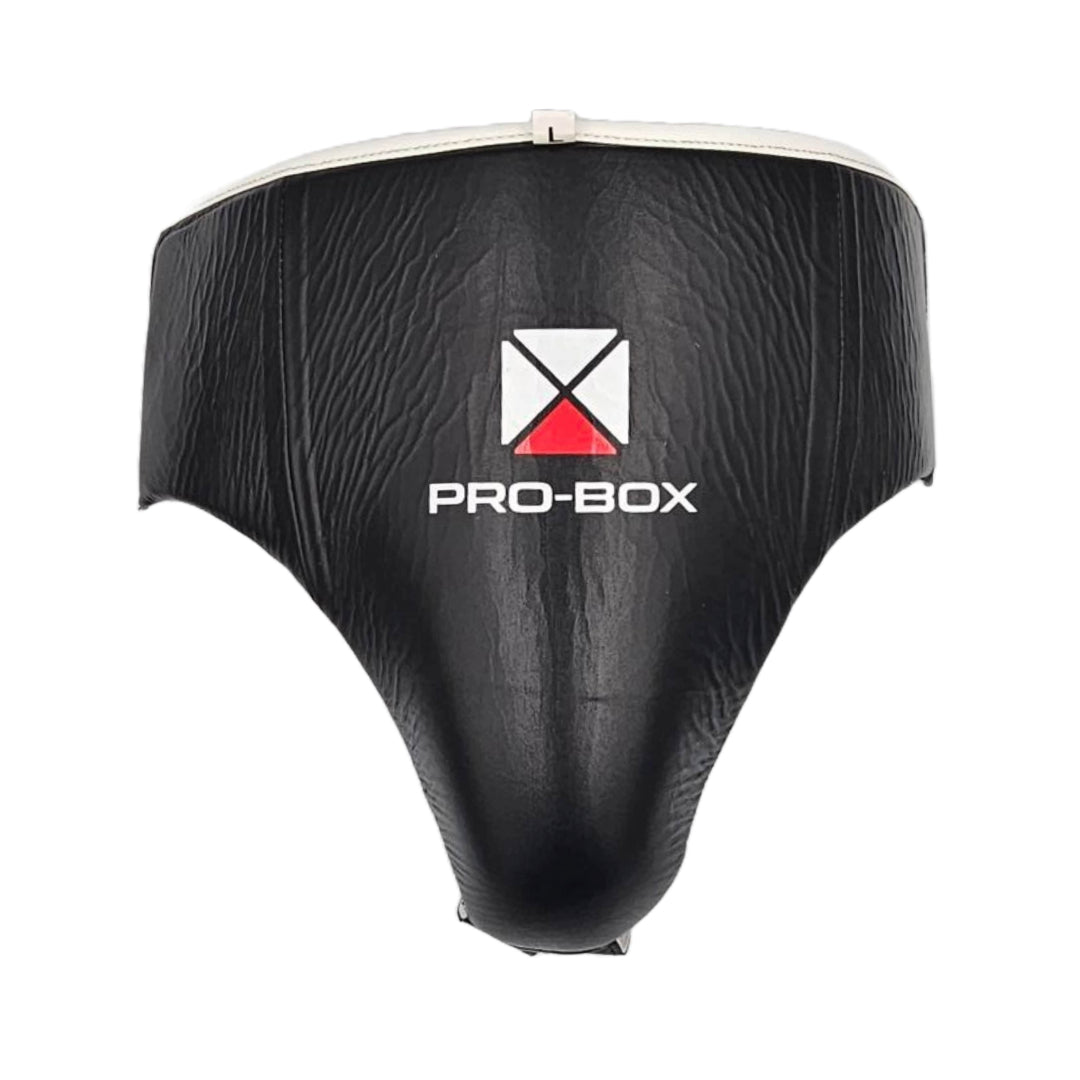 BLACK LEATHER ABDO GUARD.