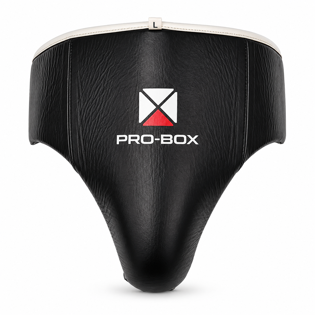 BLACK LEATHER ABDO GUARD.