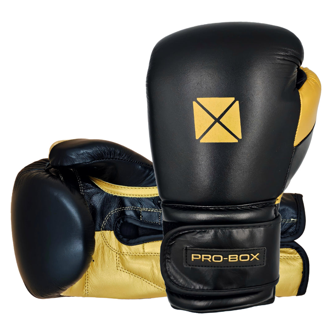 PRO SPAR LEATHER GLOVES BLACK GOLD *new*