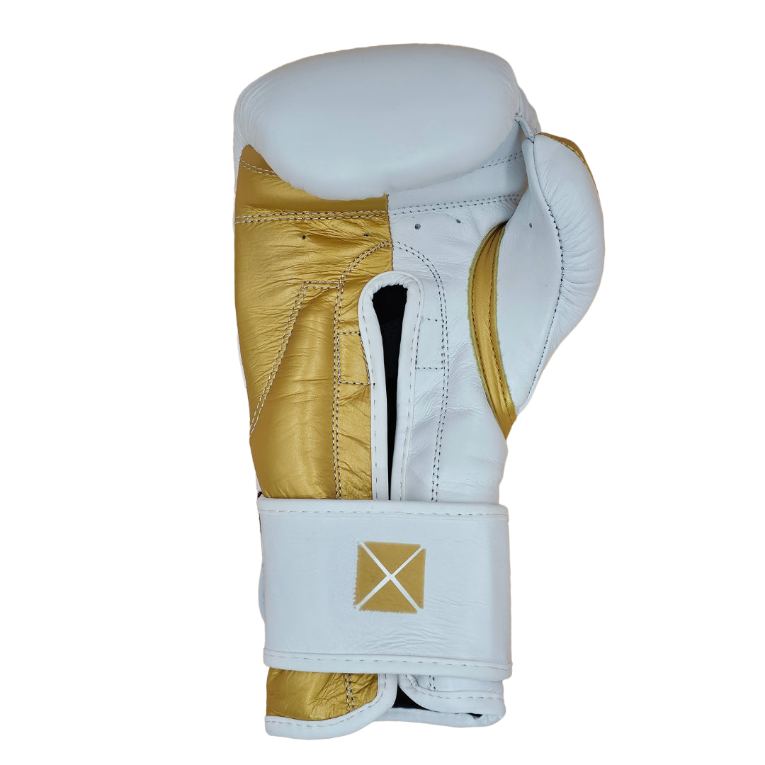 PRO SPAR LEATHER GLOVES WHITE GOLD *new*