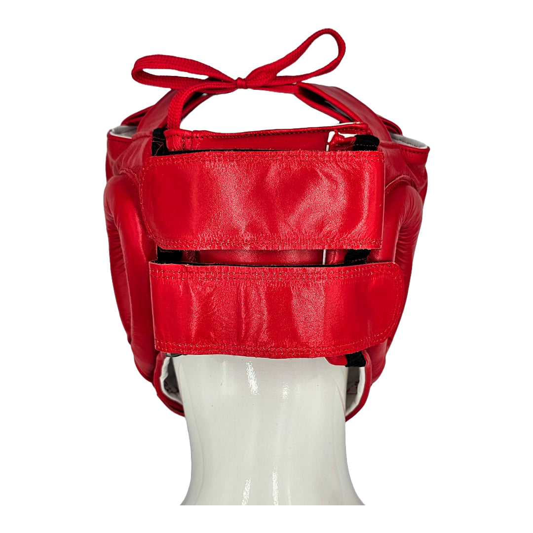'SUPER-SPAR' LEATHER HEADGUARD - RED *NEW*