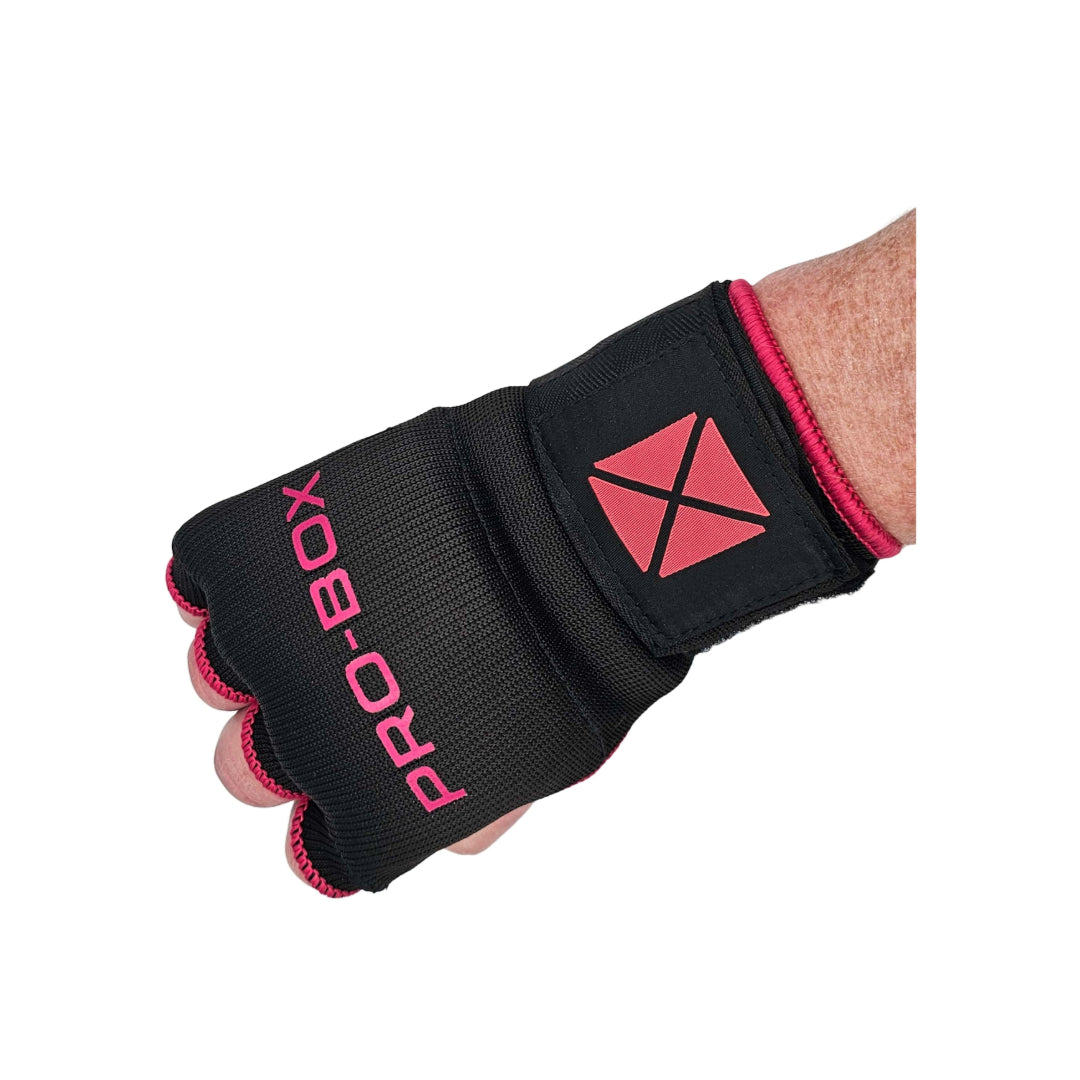 SUPER INNER GLOVES BLACK-FUCHSIA S/M