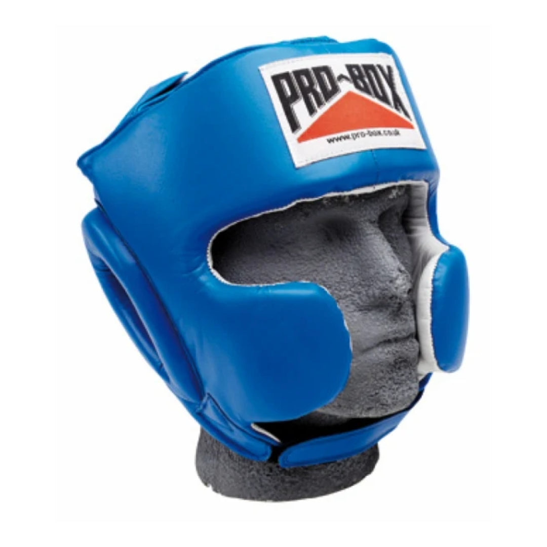 'SUPER-SPAR' LEATHER HEADGUARD - BLUE