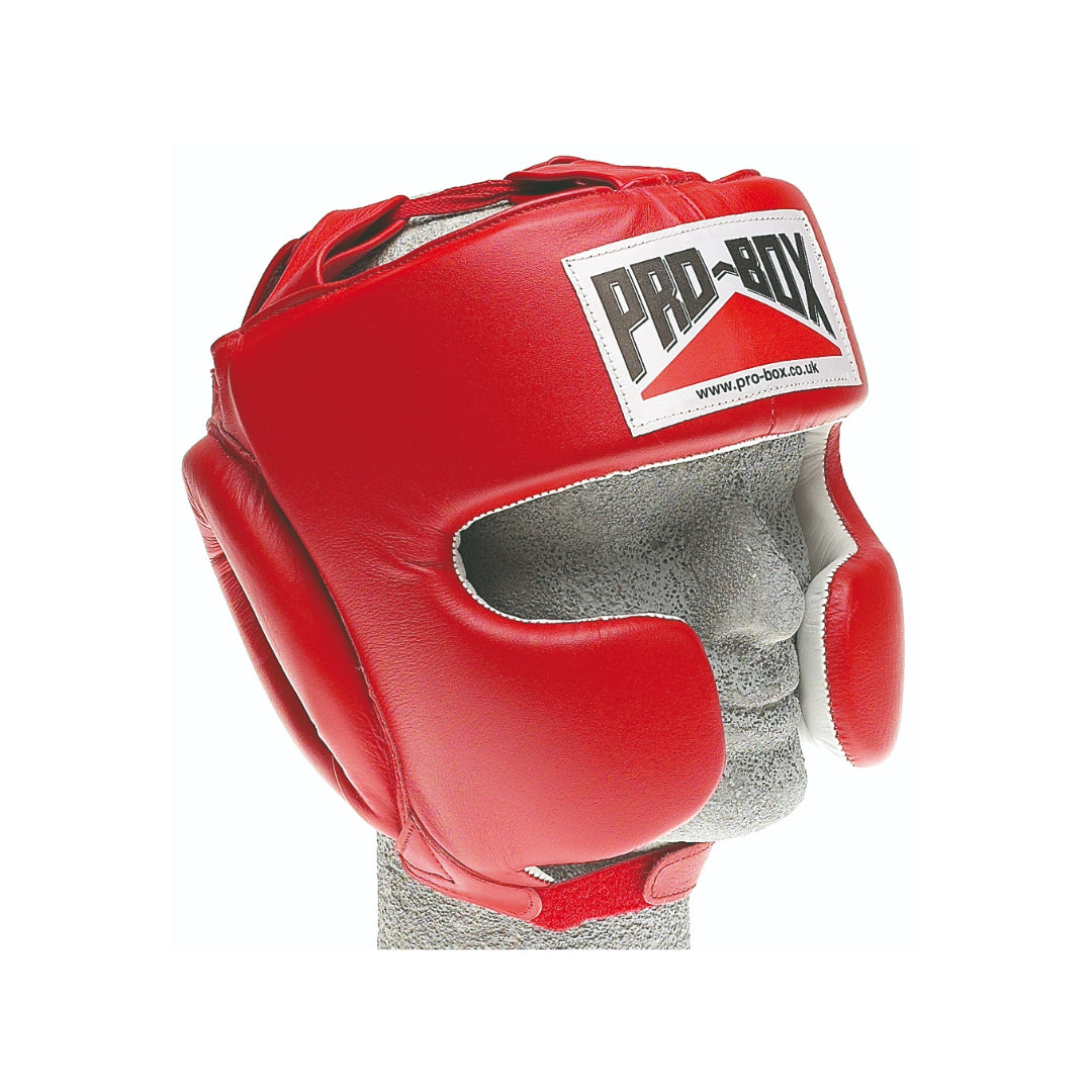 'SUPER-SPAR' LEATHER HEADGUARD - RED