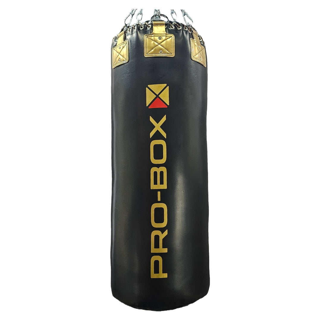 'CHAMP' LEATHER HYBRID 4ft JUMBO BLACK-GOLD & CHAIN