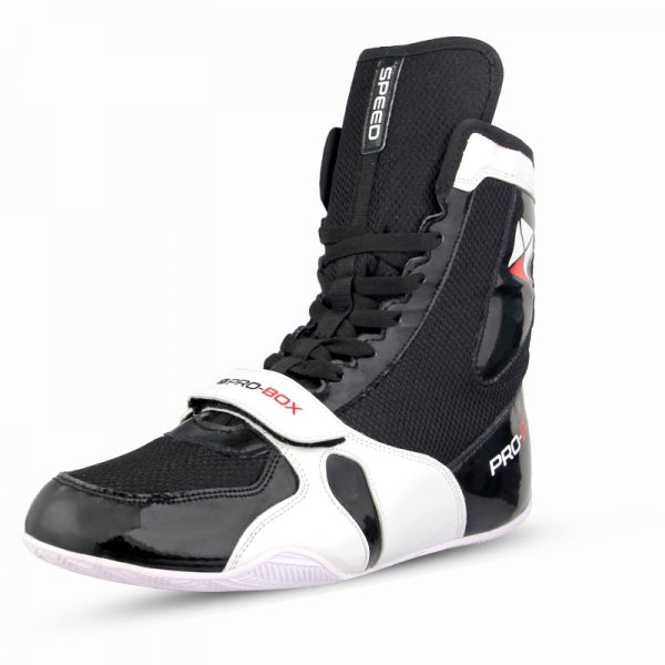 SPEED BOOTS BLACK-WHITE. SIZES 1-6 *NEW*