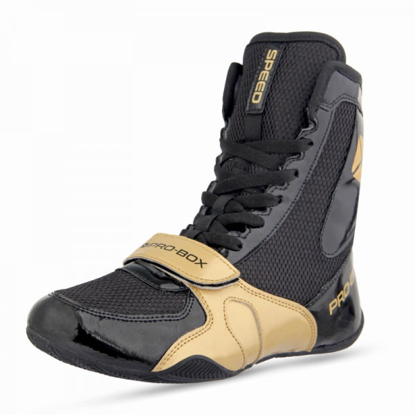 SPEED BOOTS BLACK-GOLD. SIZES: 7-14 *NEW*