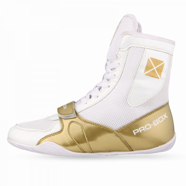 SPEED BOOTS WHITE-GOLD. SIZES: 7-14 *NEW*