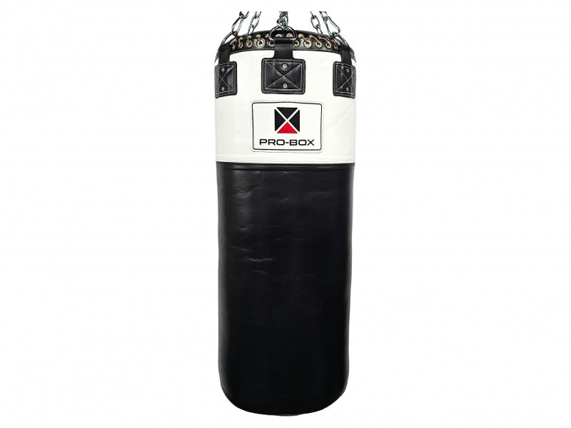 BLACK-WHITE LEATHER JUMBO BAG