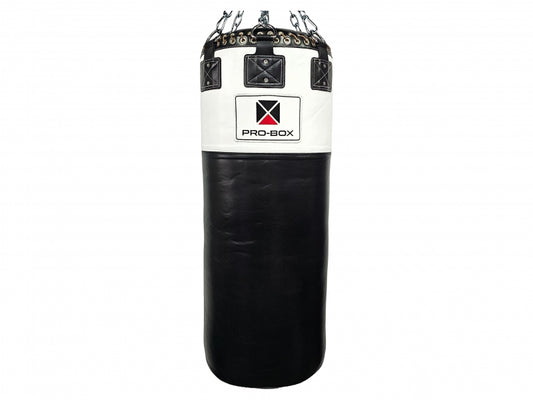BLACK-WHITE LEATHER JUMBO BAG