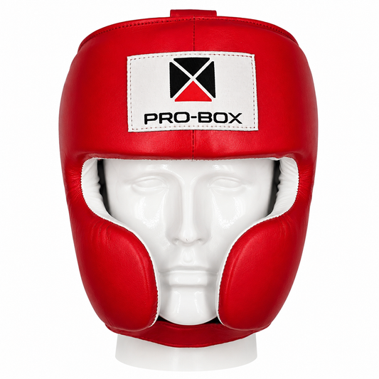 SUPER-SPAR LEATHER HEADGUARD RED