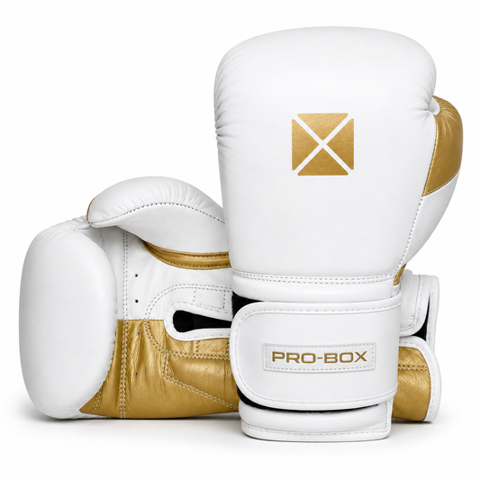 PRO SPAR LEATHER GLOVES WHITE GOLD