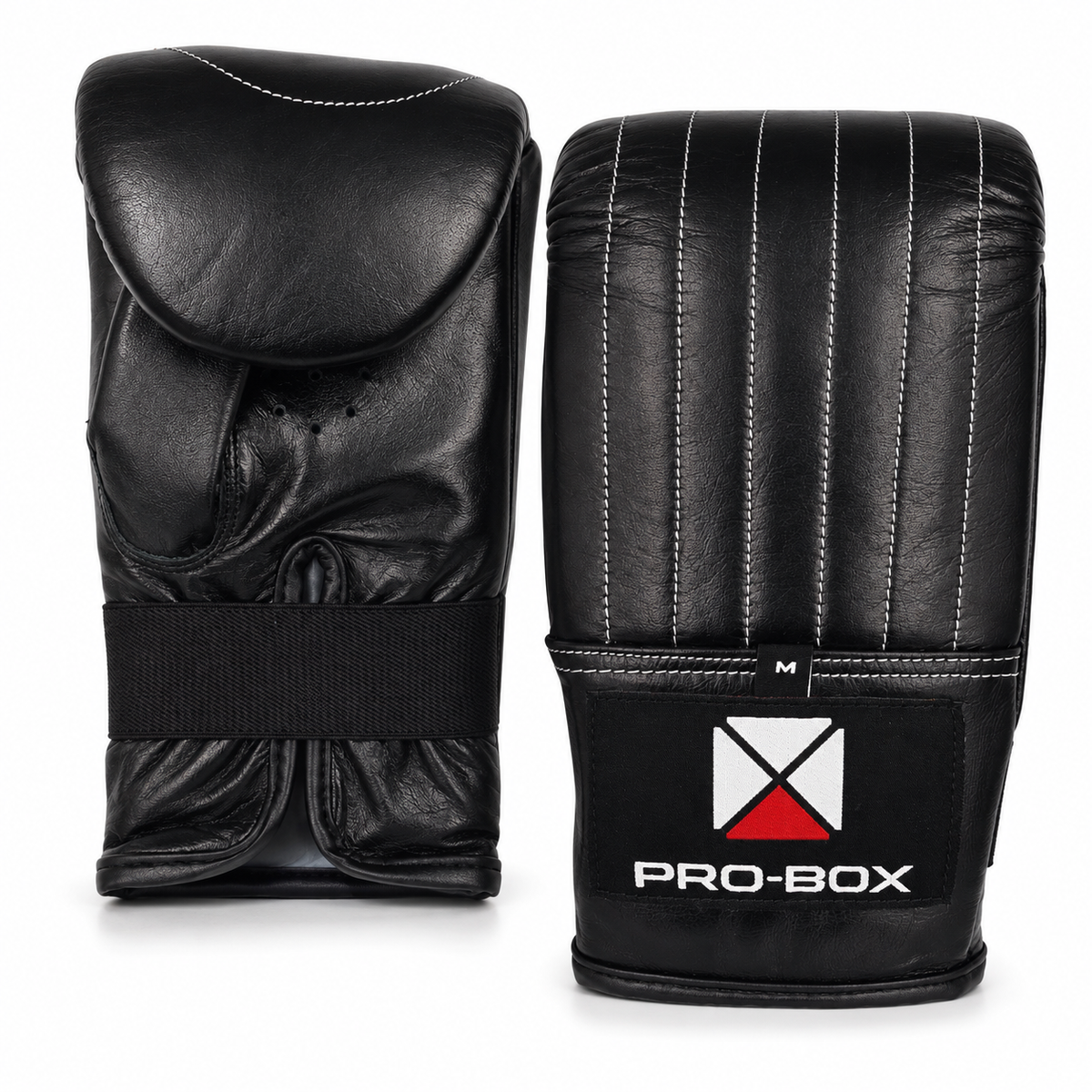 BLACK LEATHER BAG MITTS