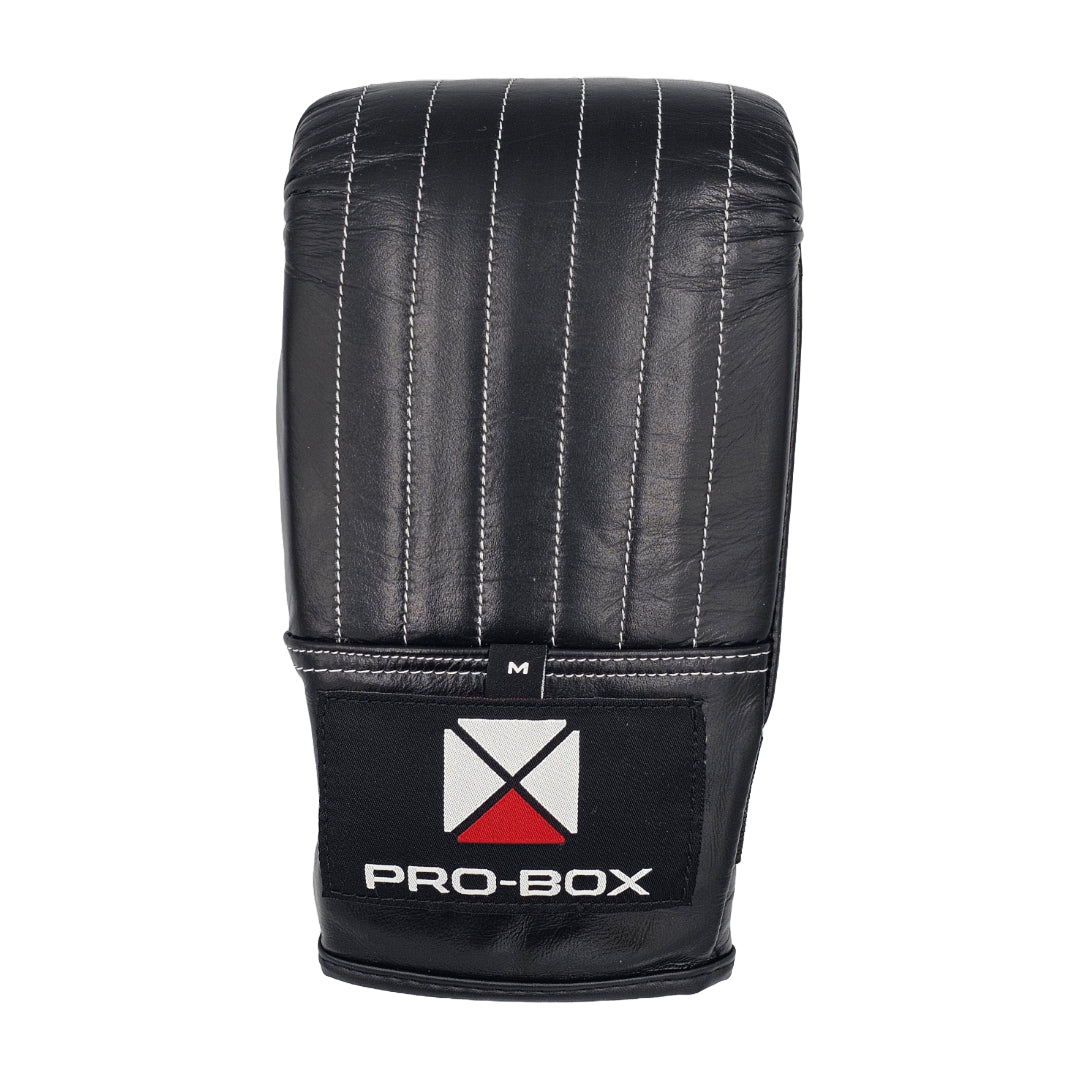 BLACK LEATHER BAG MITTS