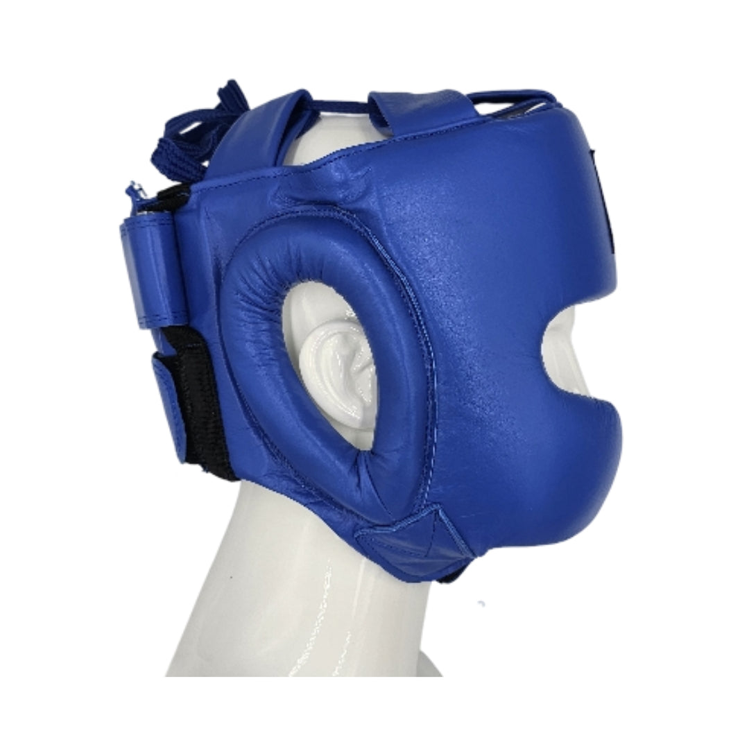 'SUPER-SPAR' LEATHER HEADGUARD - BLUE *NEW*