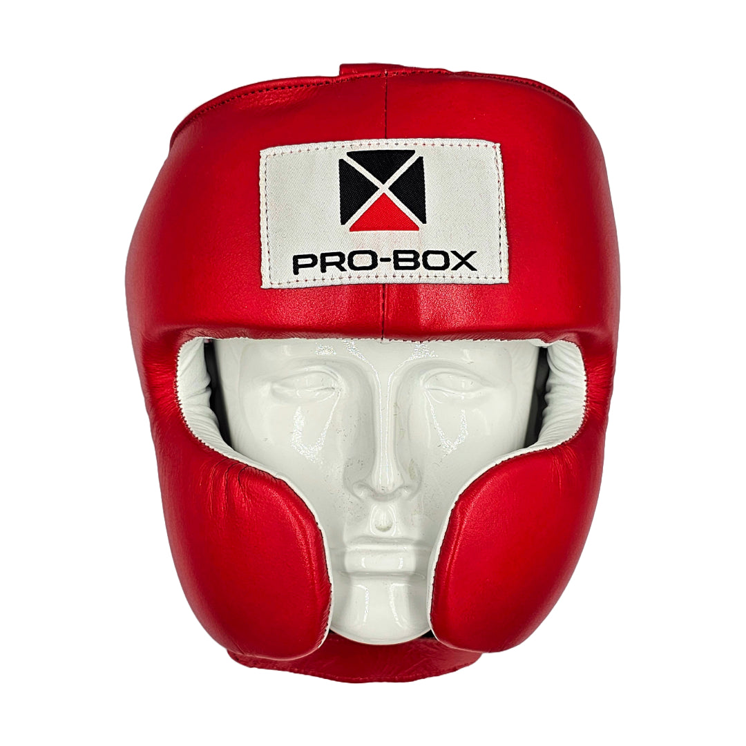 'SUPER-SPAR' LEATHER HEADGUARD - RED *NEW*